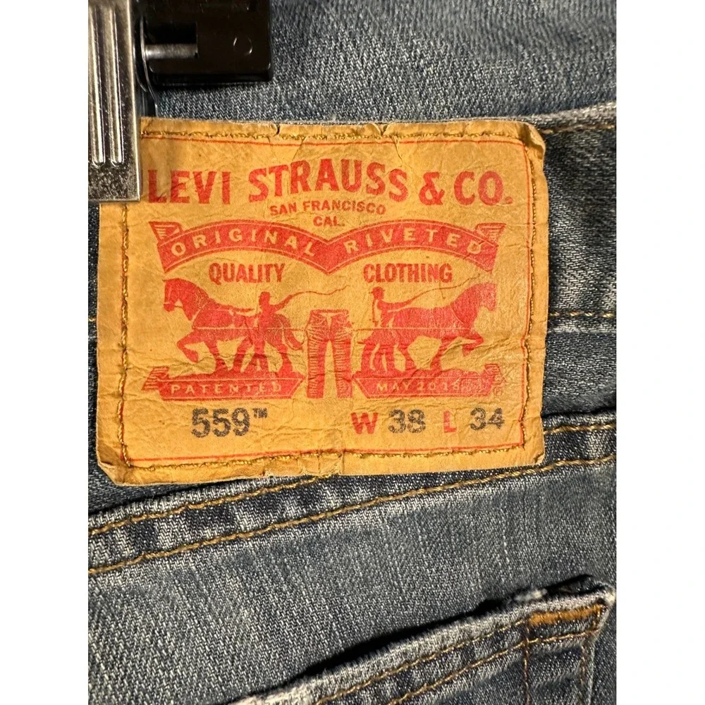 Levis 559 Relaxed Straight Jeans‎ Mens 38x34 Blue Denim Medium Wash Lot of 2